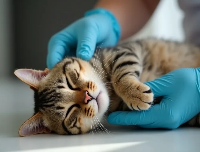 Specialist carefully handling a deceased cat with dignity in Bentleigh